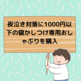 夜泣き対策に1000円以下の寝かしつけ専用おしゃぶりを購入